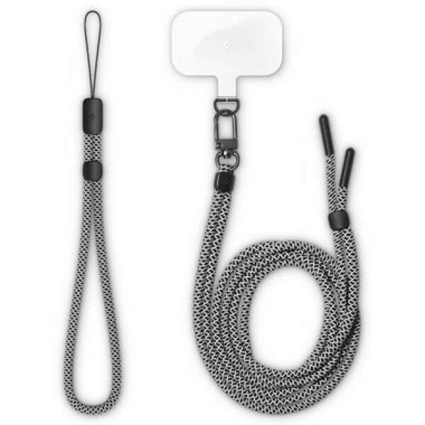 Spigen Crossbody Strap + Wrist Strap + ConTag popruh sivá (AFA06259)