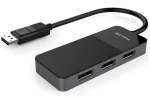 PremiumCord adaptér MST DisplayPort 1.4 na 3x DisplayPort čierny / Adaptér / 8K / 3x 4K (kportad19)