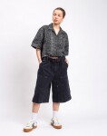 Carhartt WIP W' Snake Nixon Double Knee Short Snake Camo, Black heavy stone wash M