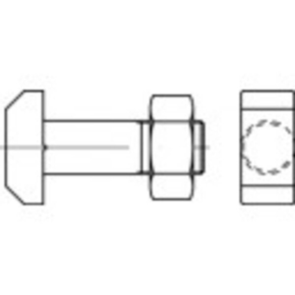 Skrutka s T hlavou TOOLCRAFT 106219 M20 DIN 261 80 mm oceľ 10 ks; 106219