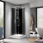 AQUALINE - GRANVIK štvorcový sprchový box 800x800x2180, číre sklo GG80X80