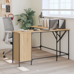 VidaXL Biurko, dub sonoma, 141x141x75 cm, materiał drevopochodny
