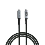 Verbatim Sync Charge USB4 čierna / Kábel USB-C na USB-C / 240 W / 40 Gbit / s / LED displej / 120 cm (31849)