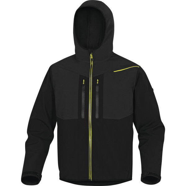 Pracovná softshell bunda Delta Plus HORTEN2 Farba: Čierna/ Žltá, Veľkosť: L (HORT2NJGT)