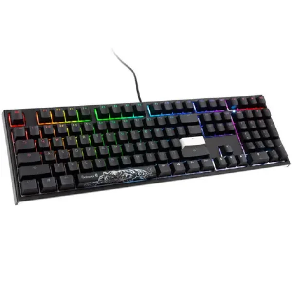 Ducky One 3 Aura TKL Gateron Baby Kangaroo čierna / herná klávesnica / podsvietená / mechanická / drôtová USB-C / DE (DKON2187ST-KDEPDABAAAG1)
