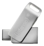 INTENSO cMOBILE Line strieborná / USB flash disk / USB-C a USB-A / 32GB / USB 3.2 Gen 1 (3536480)