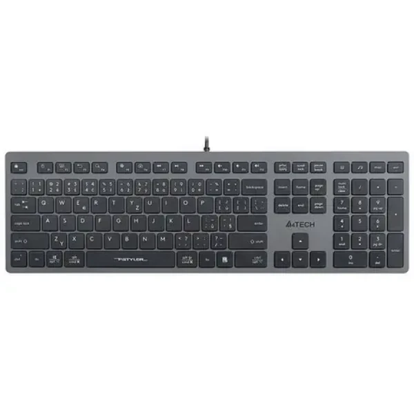 A4Tech FX50 šedá / Drôtová klávesnica / membránová / USB / CZ+SK layout (FX50-GY)