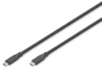 Digitus USB-C - USB-C silikónový kábel čierna / USB4 Gen 3x2 / 240 W / 16K 60Hz / 80 Gbps / 0,5 m (AK-300350-005-S)