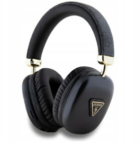 Guess Guess PU Leather 4G Triangle Logo Bluetooth Stereo ausinės juodos spalvos