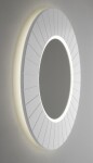 SAPHO - LUMIRO STRIP guľaté zrkadlo s LED osvetlením v ráme, priemer 75cm, biela mat LR750-3131S