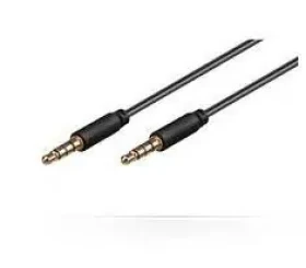 MicroConnect Slim audio kábel 4-pin Jack 3.5mm - Jack 3.5mm 1m čierna (IPOD012)