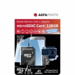 AGFAPHOTO MicroSDXC Professional 128GB + Adaptér / R: 100 MB/s / W: 95 MB/s / Class V30 (10613)