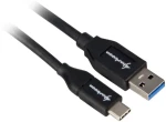 Sharkoon USB 3.2 Gen 2 AC čierna / Kábel / USB-A - USB-C / 10 Gbit/s / 0,5 m (4044951021130)