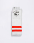 Organic Basics Core Stripe Crew Socks 3-pack White / Tangerine 39-42
