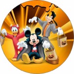 Jedlý papier Kačer Donald, Mickey a Goofy Halloween 19,5 cm - Pictu Hap - Pictu Hap