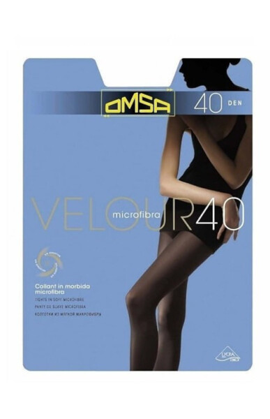 Omsa Velúrové pančuchy 40 den 5-XL nero/černá 5-XL