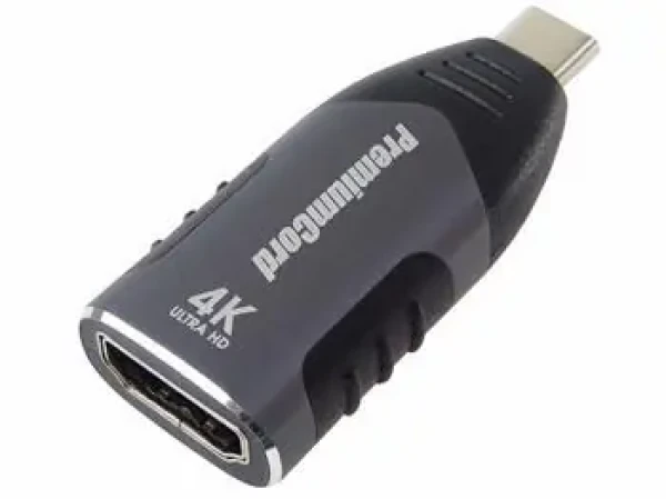 PremiumCord Prevodník USB-C na HDMI / Redukcia / 4K 60Hz / Full HD 1080p / kovové púzdro (8592220027018)