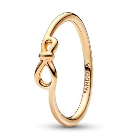 Pandora Pozlátený prsteň Uzol nekonečna Shine Moments 168898C00 60 mm
