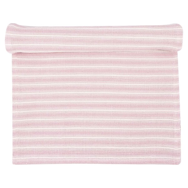 GREEN GATE Bavlnený behúň Alessia Pale Pink 140 x 45 cm