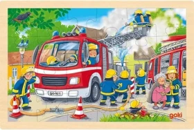 GOKI Drevené puzzle Hasičský zásah