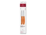 VICTORINOX Swiss Classic Kuchynský nôž 8 cm set 2 ks oranžová / rovné a vrúbkované ostrie (6.7699.2C1)