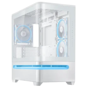 Asus Prime AP202 TG ARGB biela / M-ATX / 2xUSB-A + 1xUSB-C / 3x 120 mm / bez zdroja (90DC00P3-B19000)