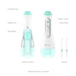 TrueLife AquaFloss Lite biela / ústna sprcha / Priemer trysky 0.6 mm / 2 trysky / 3 režimy / objem nádržky 200 ml / IPX7 (TLAQFL)