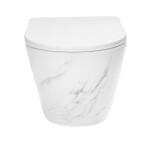 REA - Závesná WC misa vrátane sedátka Carlos Nature Marble REA-C6606