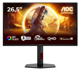 26,5" AOC Agon Q27G4SDR čierna / Herný monitor / QD-OLED / QHD 2560×1440 / 360 Hz / 0,03 ms / HDMI 2.1 + DP 1.4 (Q27G4SDR)