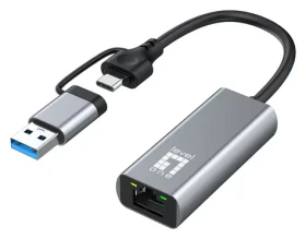 LevelOne USB-0423 / Sieťový adaptér / USB-C, USB-A / RJ45 / 2,5 Gbps (USB-0423)
