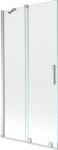 MEXEN/S - Velar Dvojkrídlová posuvná vaňová zástena 95 x 150, transparent, chróm 896-095-000-01-01