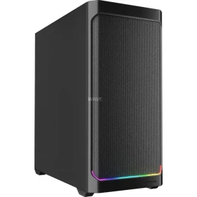 Sharkoon AK4W RGB Strip čierna / ATX / 2x USB 3.2 / 1x USB-C / 4X 120mm / bez zdroja / priehľadná bočnica (4044951041664)