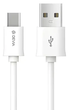 Devia SMART Series biela / Kábel / USB-A - USB-C / 1 m (6952897993405)