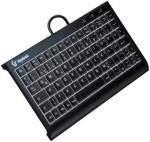 Keysonic KSK-3011ELC čierna / Mini klávesnica / USB / QWERTZ DE / Integrovaný numpad / Podsvietenie LED (60964)