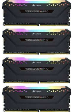 Corsair Vengeance RGB Pro Black 64GB (4x16GB) 3600MHz / DDR4 / PC4-28800 / CL18-22-22-42 / 1.35V / XMP2.0 (CMW64GX4M4D3600C18)