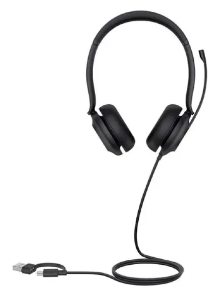 Yealink UH35 Dual (UC) čierna / Stereo náhlavná súprava / mikrofón / USB-A a USB-C / pre IP telefóny (UH35 Dual UC USB-C/A)