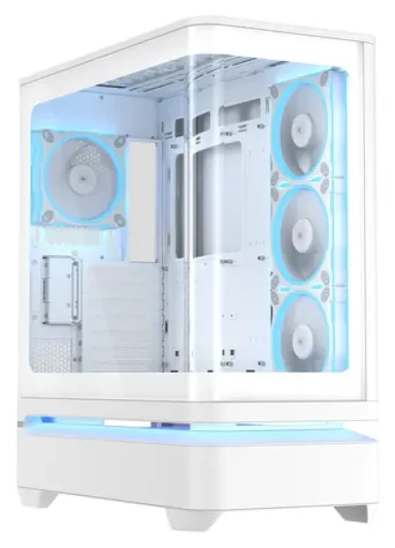 Asus Prime AP304 TG ARGB biela / Skriňa / ATX/mATX/Mini-ITX / Midi Tower / 2x USB 3.2 / 1x USB-C 3.2 / bez zdroja (90DC0113-B19000)
