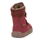 Dievčenská zimná barefoot obuv ZERU TEX WINTER Bordaux, Froddo, G3160240-5, červená - 38