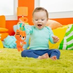 BRIGHT STARTS Hrkálka plyšová na C krúžku tiger Jingle Joy™ 0m+