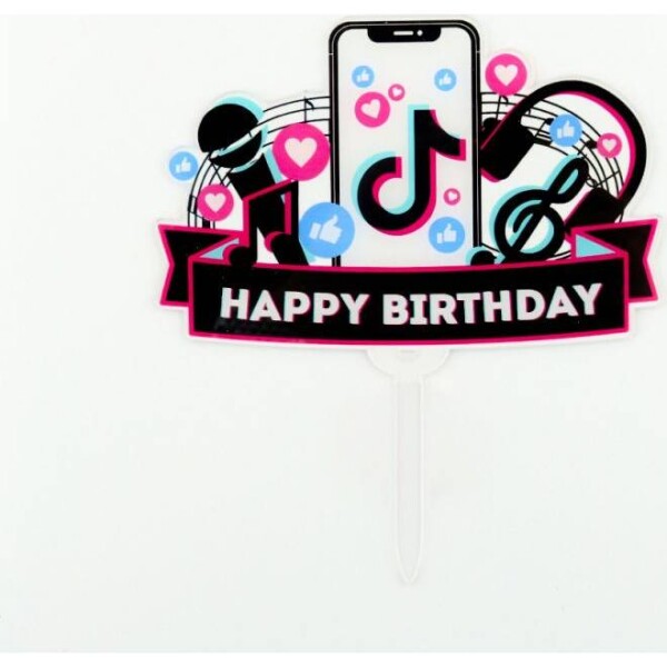 Záh do torty plastový TikTok - Cakesicq - Cakesicq