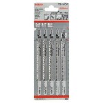 BOSCH 2608634243 / Sada pilových listů na dřevo / HSS / Upínání T / Délka čepele 152 mm / Rozteč 4 mm / 5 ks