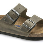 Dámske/pánske žabky Birkenstock Arizona Soft Footbed Oiled Leather Narrow Faded Khaki (1019377) 37