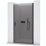 CERANO - Sprchové otočné dvere Porte L/P - 8 mm - čierna matná, grafitové sklo - 100x195 CER-8050BD7247