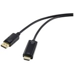 Renkforce DisplayPort / HDMI káblový adaptér Konektor DisplayPort, Zástrčka HDMI-A 2.00 m čierna RF-5179188 Kábel DisplayPort; RF-5179188