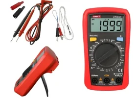 UNI-T UT131C červená/sivá / Digitálny multimeter / CAT II 250 V / -40 až 1000 ° C / odolnosť proti pádu 2 m (UT131C)