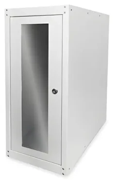 Digitus SOHO šedá / Rack skriňa voľne stojaca / 300x699x600 mm / sklenené dvere / IP20 (DN-CC 9001)