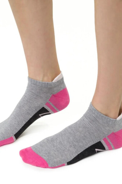 Dámske športové ponožky 050 MELANŽOVÁ SVĚTLE ŠEDÁ 35-37