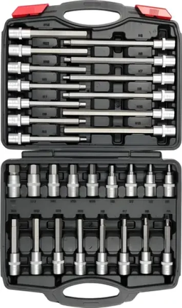YATO Bity sada HEX 1/2" / Bity / 30 ks / H5-H19 / CrV oceľ (YT-77540)