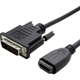 Value DVI / HDMI káblový adaptér DVI-D 24+1pol. Zástrčka, Zásuvka HDMI-A 0.15 m čierna 12.99.3116 DVI kábel; 12.99.3116