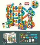 Mamido Mamido Magnetická stavebnica guľôčková dráha 228 dielov XL